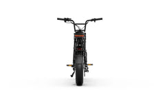 Back View of Balck A-Spadz Cavet Air Electric Bike on a white background
