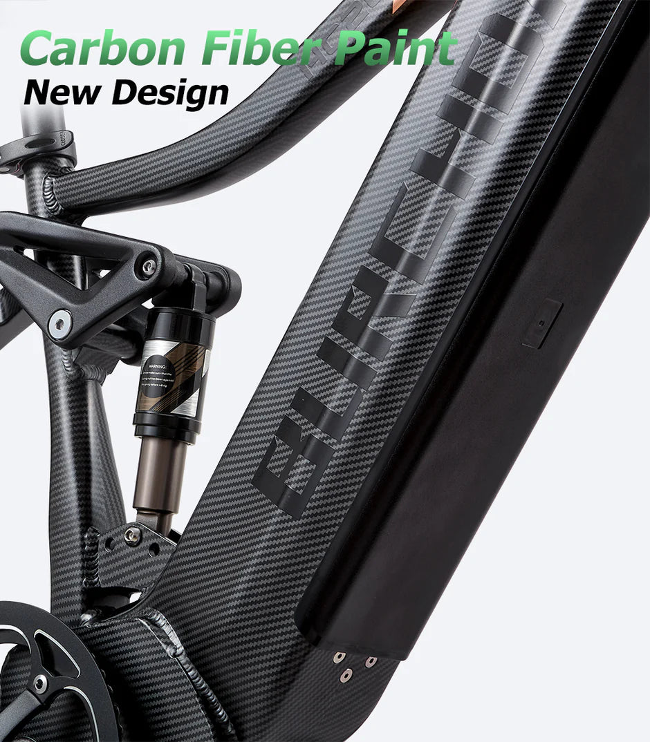 BURCHDA HC26 Dual Motor Electric Bike - Pogo Cycles - Carbon paint view