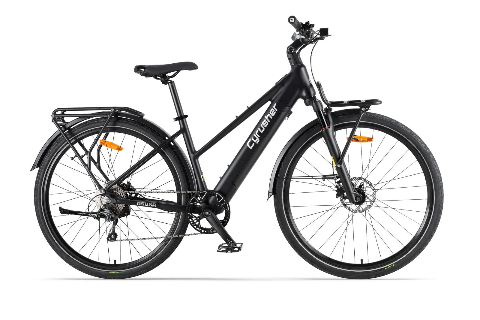 Black Cyrusher Asuka Trekking Electric Bike on a white background