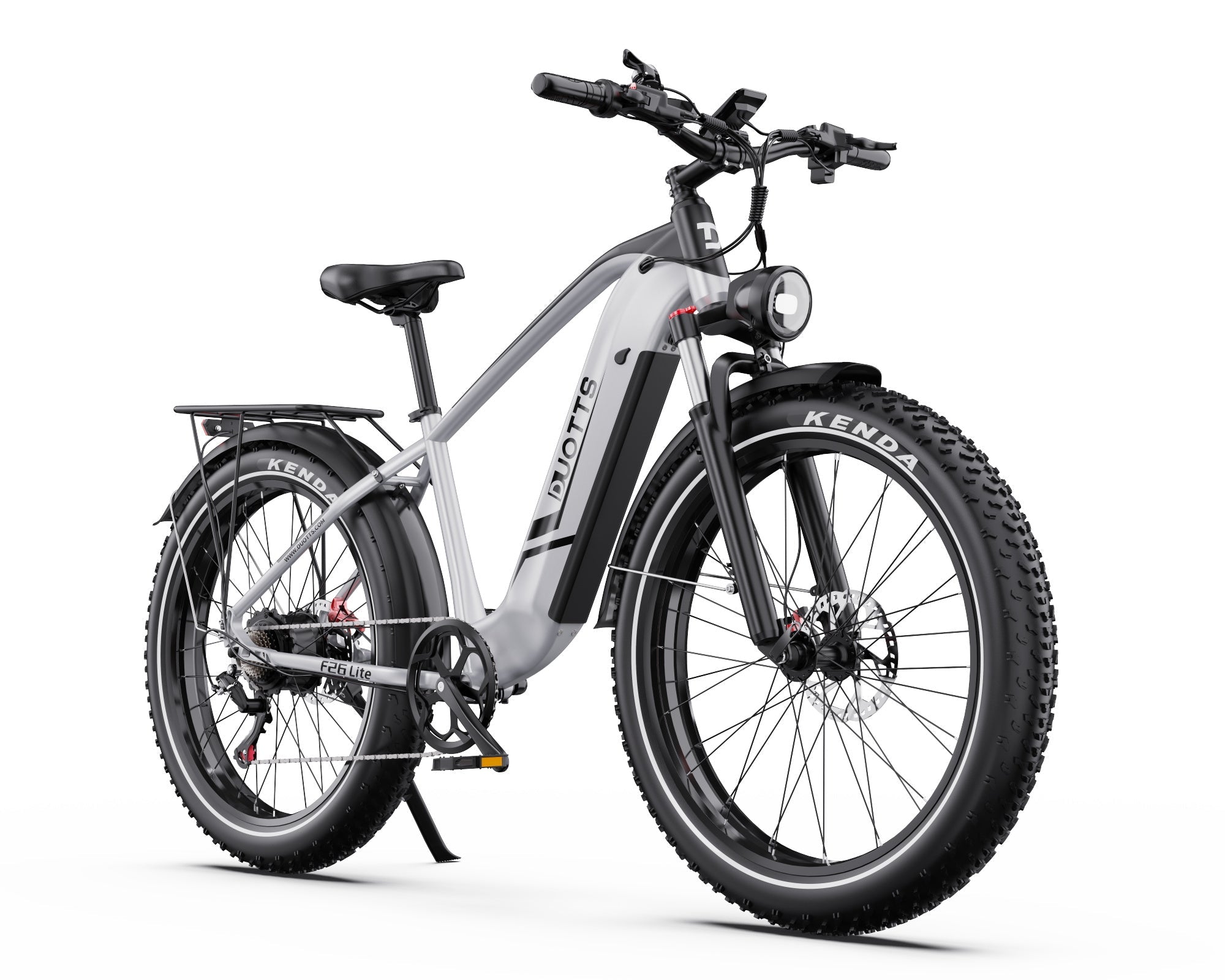 DUOTTS F26 Lite Electric Cycle with Kenda tires on a white background