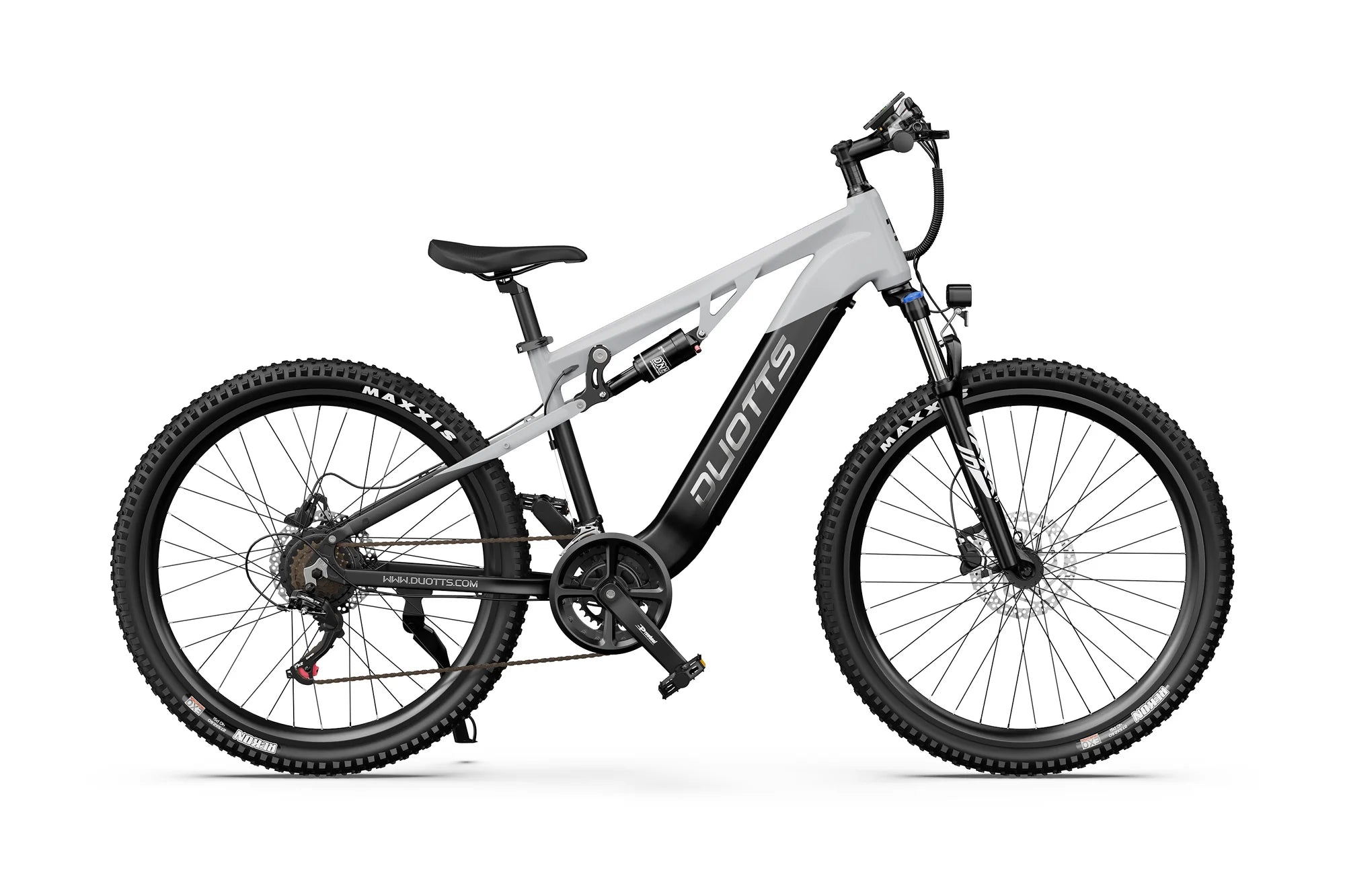 Electric bicycle with 'Duotts S29' branding on a white background