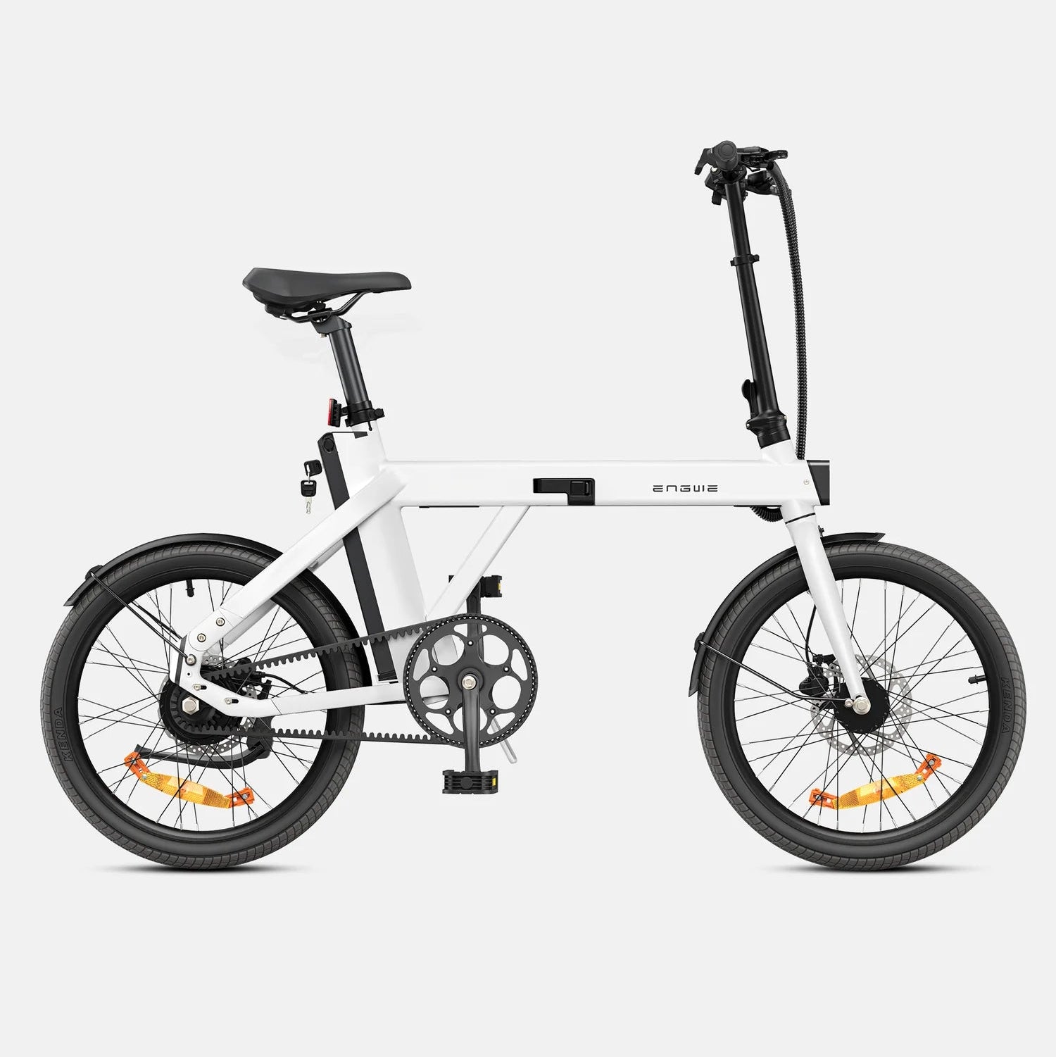 ENGWE P20 Electric Bike in white with black accents on a white background
