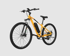 Yellow EMotorad T-Rex Air EBike on a gray background - Pogo Cycles
