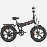 A black Engwe EP-2 Pro folding electric bicycle with fat tires, shown from a side profile view against a light gray background.