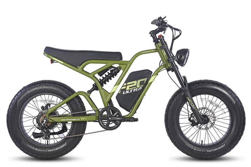 Fafrees F20 Ultra Electric Bike - Pogo Cycles - Ultra Olive Green in white background