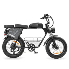 Black Hidoes B9 Electric Bike with a basket on a white background