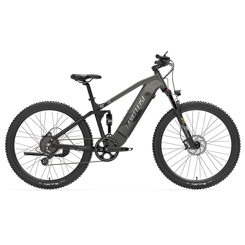 LANKELEISI RX600PRO Mountain Electric Bike in grey with visible brand logo on a white background