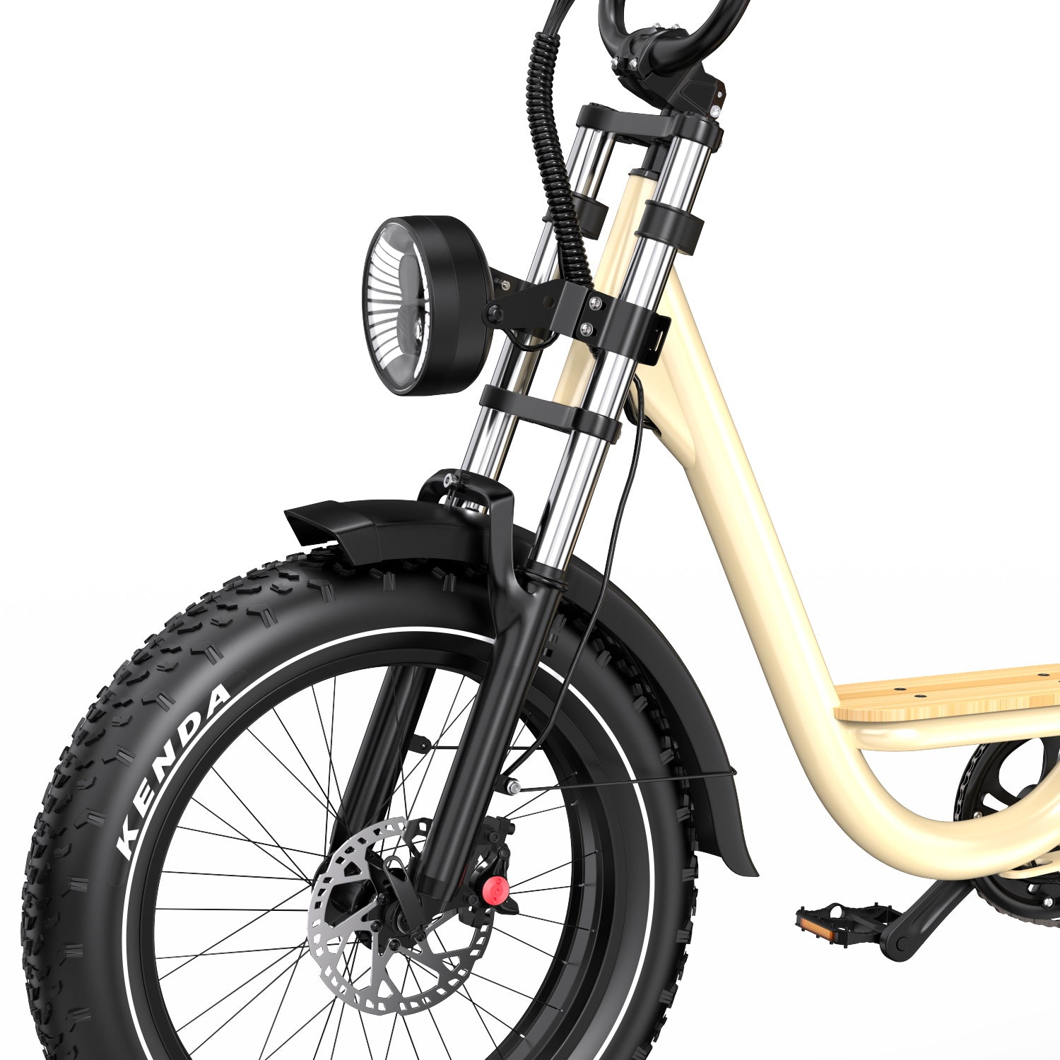 Close-up of a bicycle with a white background - Onesport W77 Electric Bike