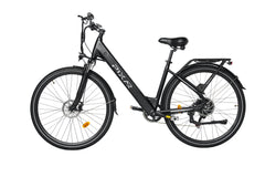 Pixar City 1 Electric bicycle in black on a white background