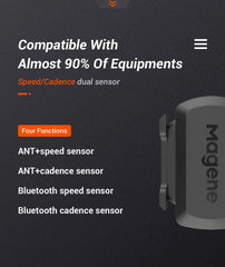 Magene S3+ Speed Cadence Sensor ANT Bluetooth Computer Speedmeter Dual Sensor Bike Accessories Compatible with WahooOnelap Zwift