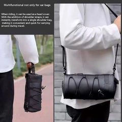 Multi-Functional Portable Cycling Bag Front Frame Bicycle Storage Bag Road Bike Organizer Oxford Fabric Black Bag