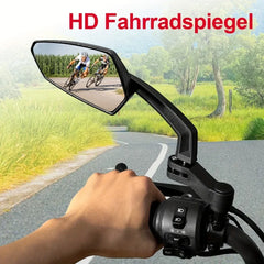 Universal Bike Handlebar Rear View Mirrors 360° Rotatable Wide Angle Safety Glass for Bicycles E-bikes