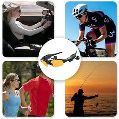 5.0 Stereo Earphones Wireless Headset with Mic Smart Glasses Sunglasses for Driving Cycling Sports Noise Reduction Headphones