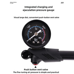 ESLNF Portable High-pressure 300psi Bike Air Pump with Gauge for Fork & Rear Suspension Shock Absorber Mountain Bicycle