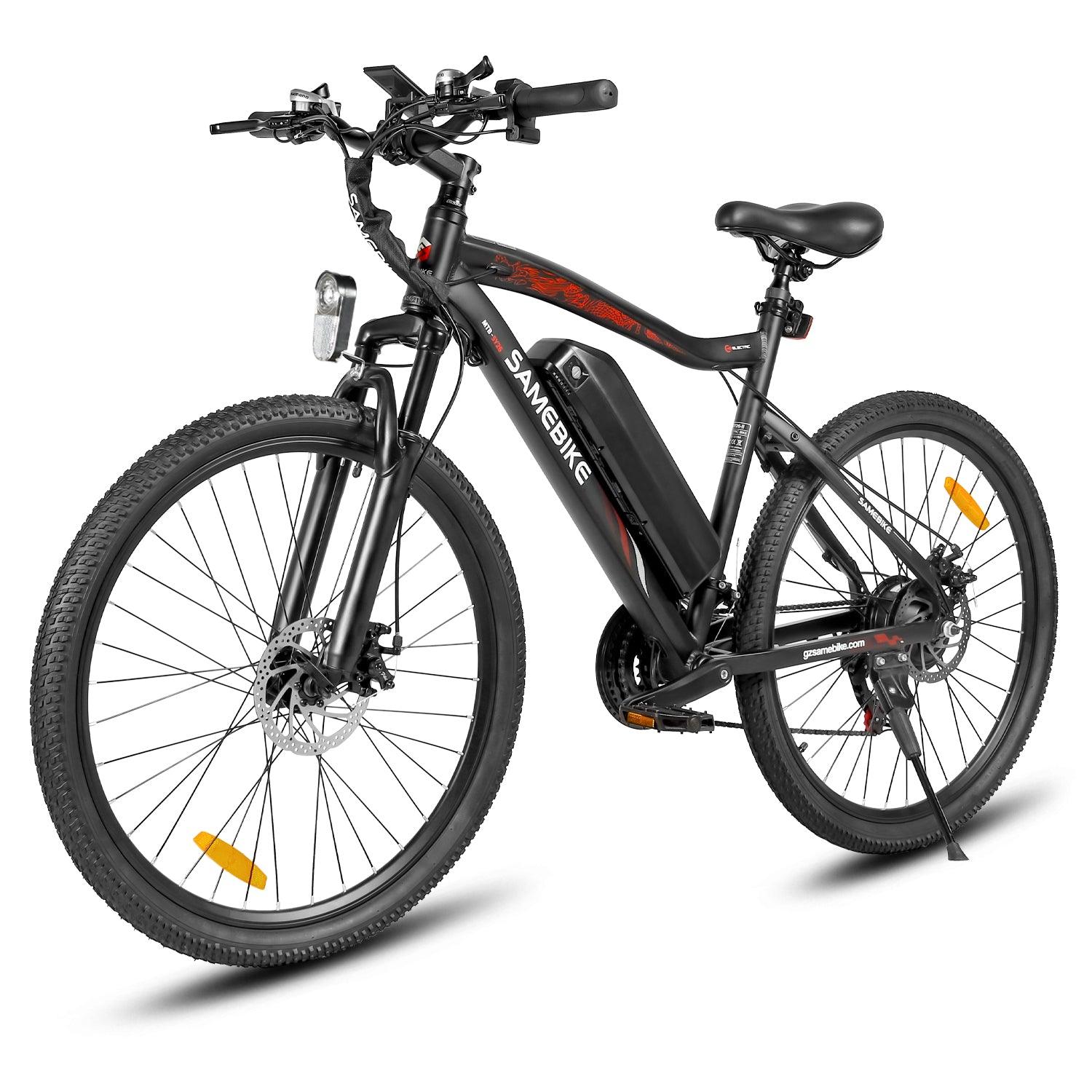 SAMEBIKE SY26-II Electric Mountain Bike - left view in white background - Pogo Cycles