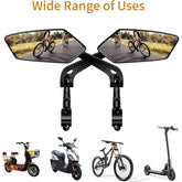 Bicycle Rear View Mirror Bike Cycling Clear Wide Range Back Sight Rearview Reflector Adjustable Handlebar Left Right Mirror