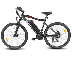 SAMEBIKE SY26-II Electric Mountain Bike in black in white background - Pogo Cycles