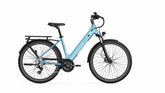 Light blue A-Spadz Qreate City Air Electric Bike on a white background