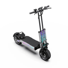 Electric scooter with visible branding on a white background