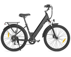 Black Touroll J1 Pro Trekking Electric Bike on a white background