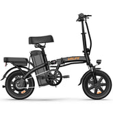 Black URLIFE F1L Compact Folding Electric Bike with URLIFE branding on a white background