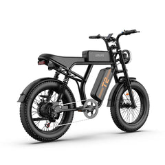 Black URLIFE T2 Off Road Electric Bike with 'UrLife' branding on a white background