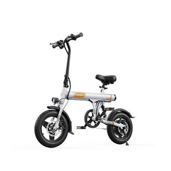 Small electric bike on a white background