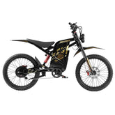 Zonveer ZX3 Electric Dirt Bike in black with gold accents on a white background, featuring the brand 'Zonveer'.
