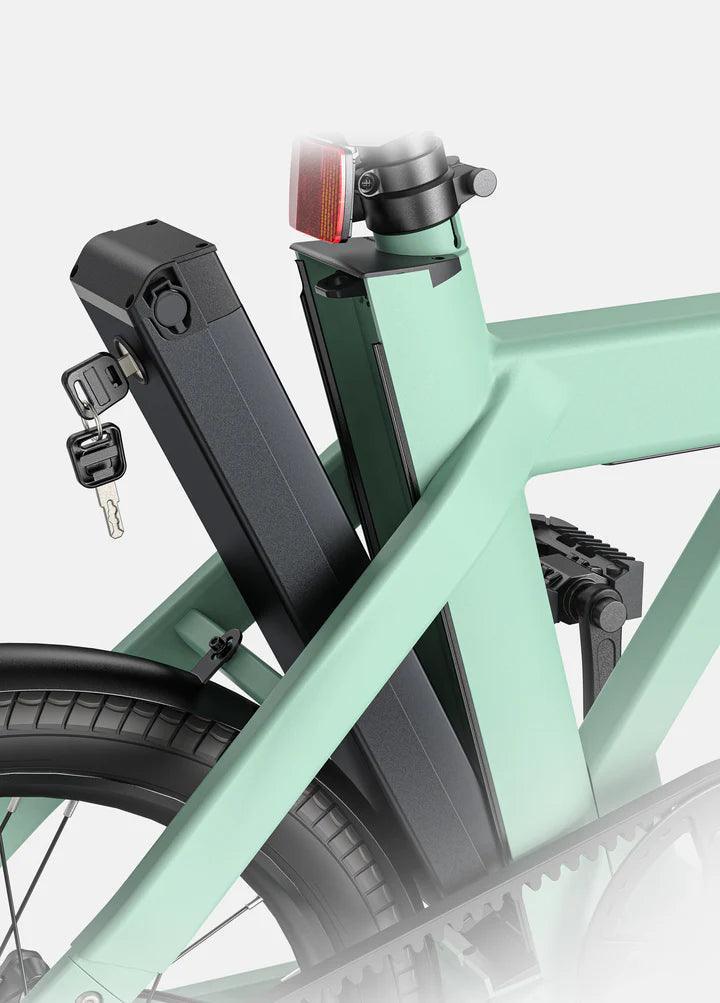 Battery view of ENGWE P20 Electric Bike on a white background