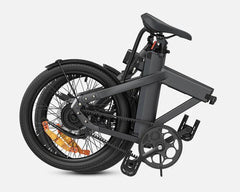 folded view of ENGWE P20 Electric Bike in black on a white background
