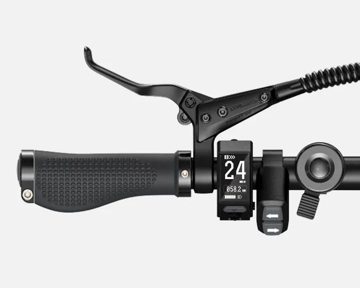 Handle view of ENGWE P20 Electric Bike on a white background