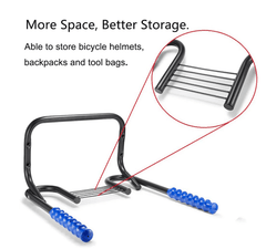 Storage space view of Foldable Bike Wall Mount Rack - Pogo Cycles