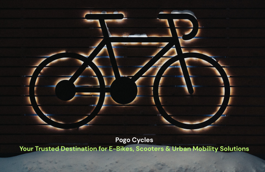 Illuminated bicycle outline sign on wooden wall, evening urban setting