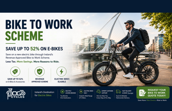 A Professional riding e bike in Ireland