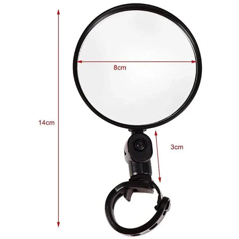 1/2PC Bike Mirror 360 Degree Adjustable Rotatable Handlebar Mirror Wide Bycicle Accessories Cycling Rear View Mirror Accesorios - Pogo Cycles