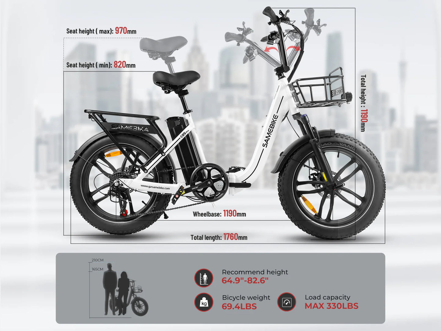 Samebike C05 Pro Electric Bike - Pogo Cycles