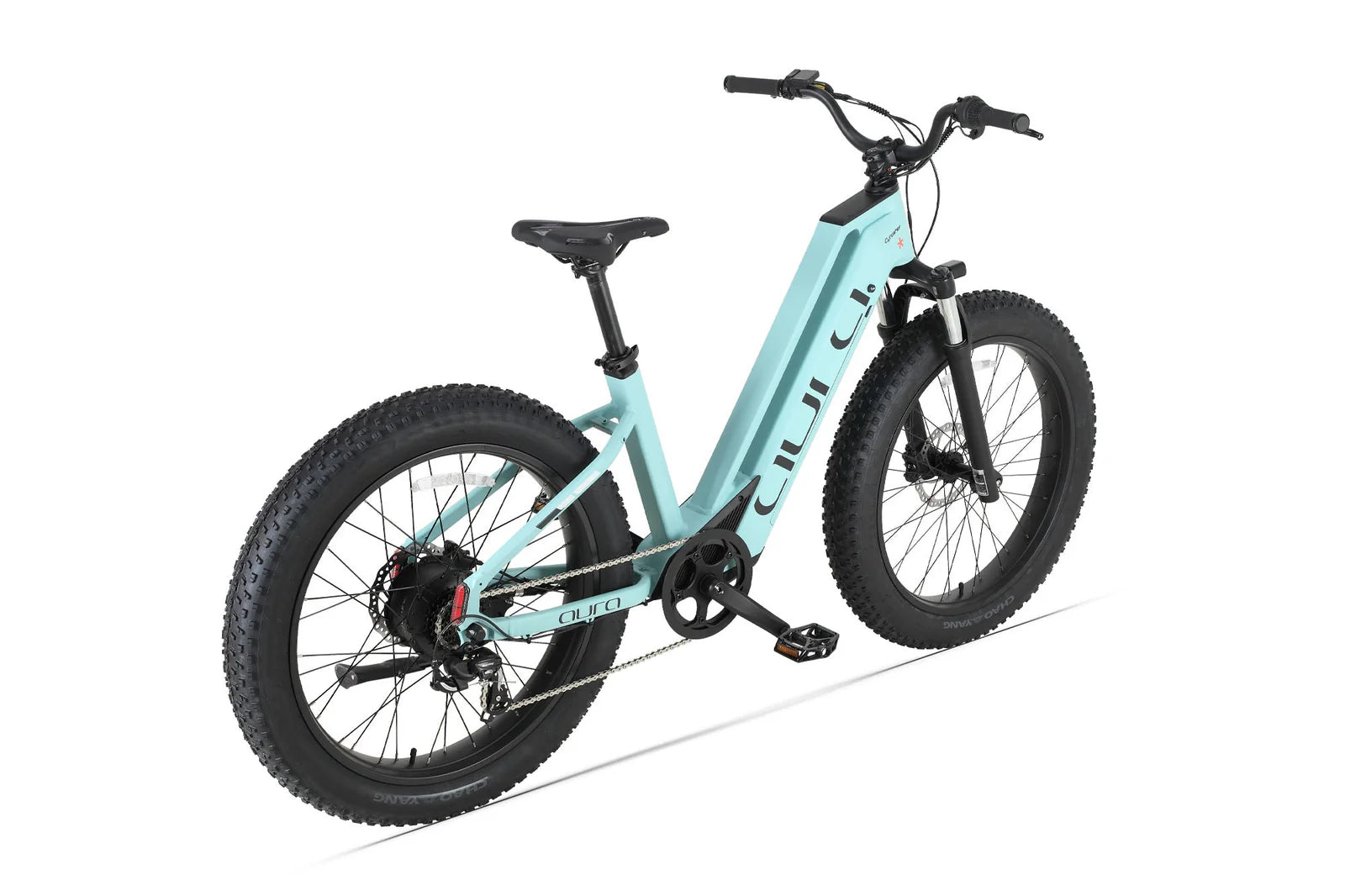 Cyrusher Aura Step-Through Electric Bike close view on a white background