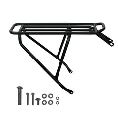 Black bike rack with mounting hardware on a white background - M1 Pro