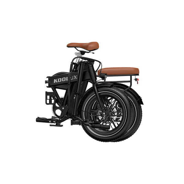KOOLUX X10 Electric Bike with brown seat on a white background, featuring the Koolux brand.