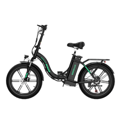 Black KOOLUX BK6S 4.0 Folding Electric Bike with KOOLUX branding on a white background