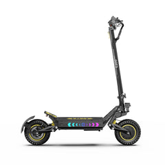 Black OOTD 10 Pro electric scooter with colorful lights on a white background