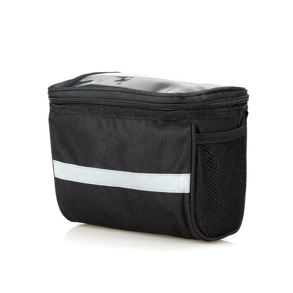 Bicycle Front Handlebar Bag Outdoor Bike Reflective Strap Touchable Phone Pouch Bike Front Tube Basket  Bicycle Accessories