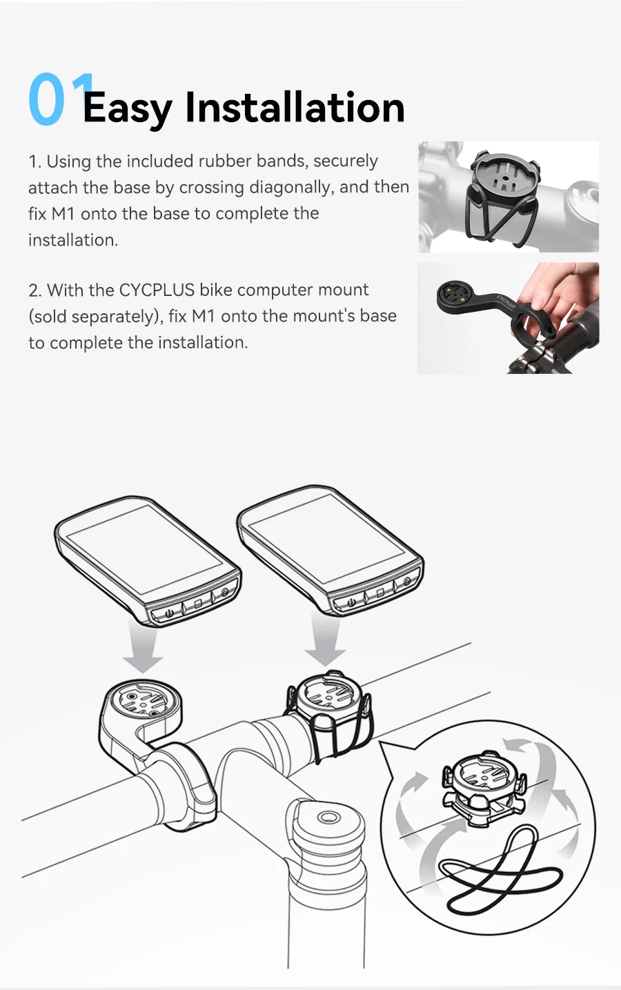 CYCPLUS M1 GPS Bicycle Computer Cycling Speedometer - Pogo Cycles