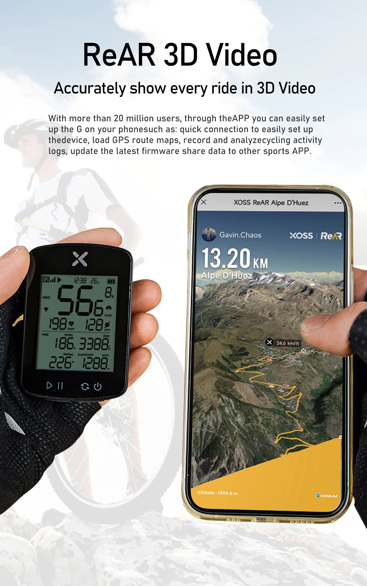 Choice Version xoss G+ G2 G plus 2 Bike Computer GPS Generation Cycling Wireless Speedometer - Pogo Cycles