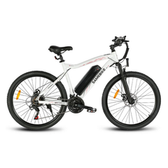 SAMEBIKE SY26-II Electric Mountain Bike in White with black components on a white background