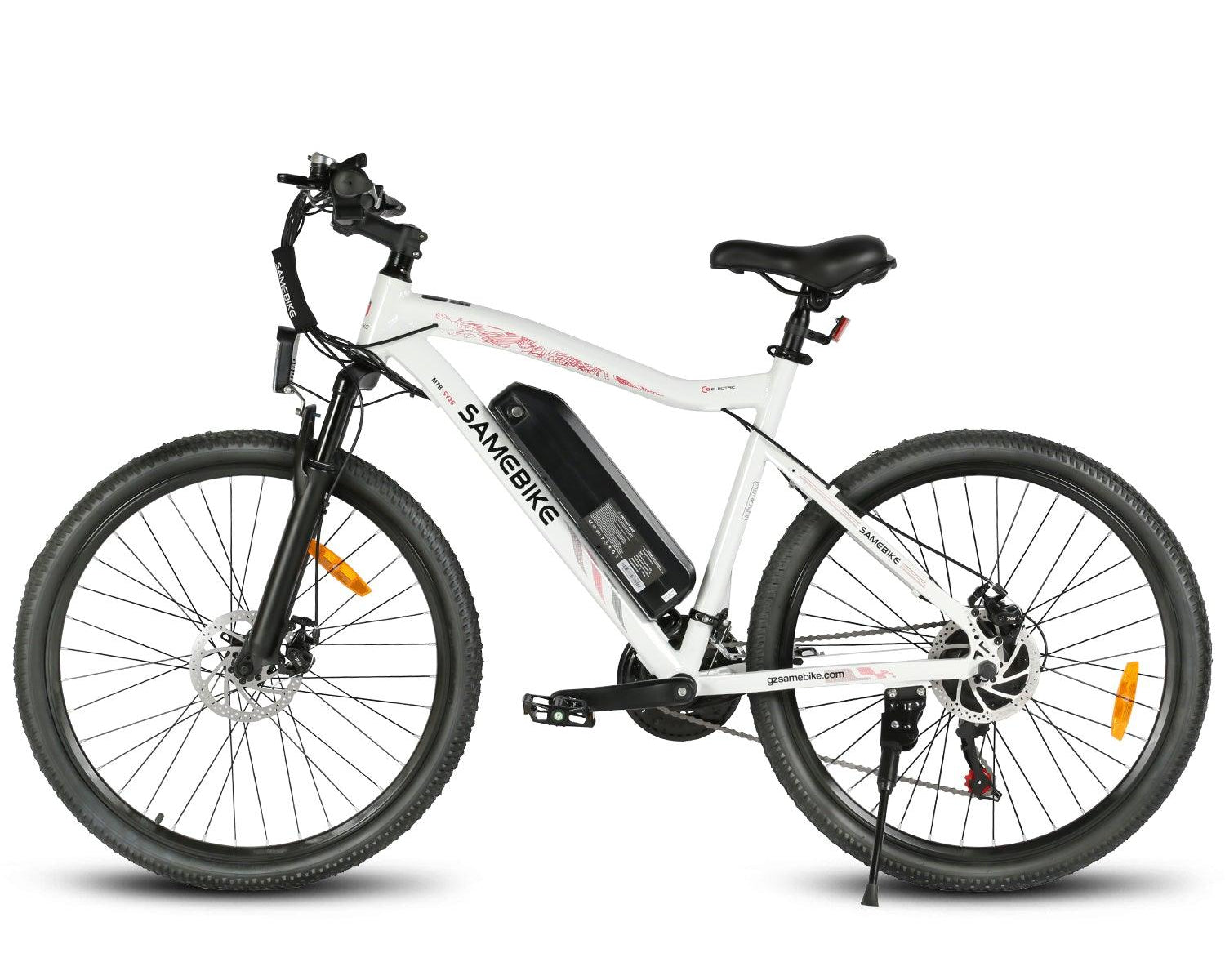 SAMEBIKE SY26-II Electric Mountain Bike in white background- Pogo Cycles