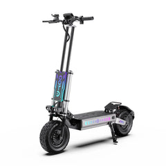 Electric scooter with visible branding on a white background