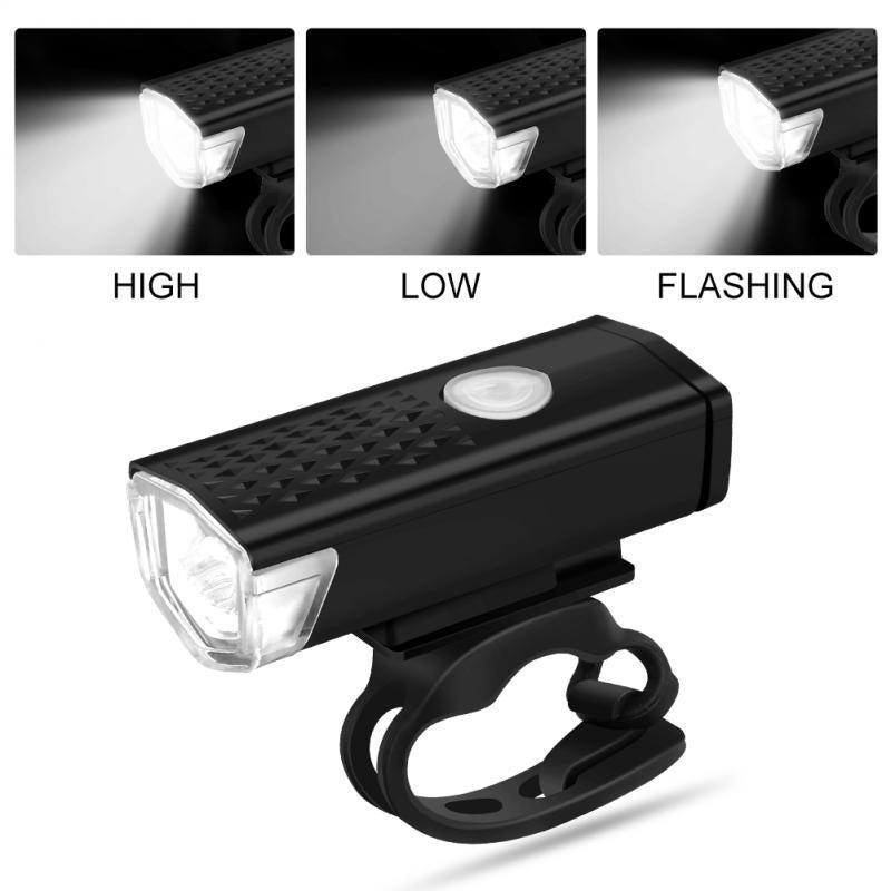 1/2PCS Bicycle Light LED USB Rechargeable Headlight MTB Mountain Bike Rainproof Cycling Front Headlamp Bike Warning Flashlight - Pogo Cycles