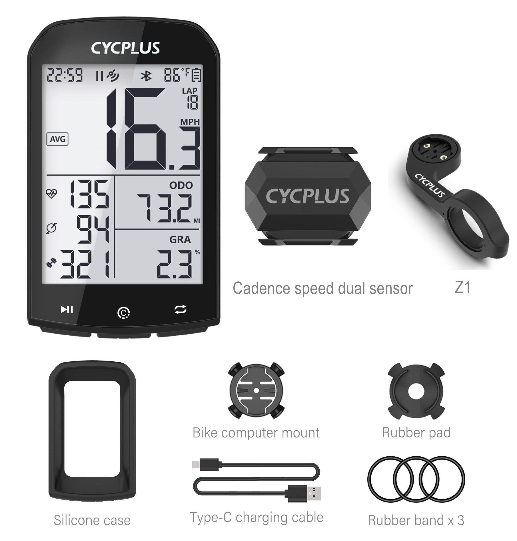 CYCPLUS M1 Cycling GPS Bicycle Speedometer Bike Computer Bluetooth 4.0 ANT+ IPX6 Odometer Bike Accessories - Pogo Cycles