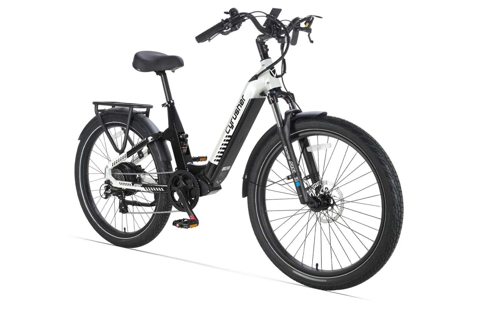 Cyrusher Sprint Electric City Bike close up view in white background